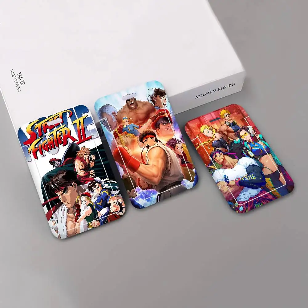

Fighting Game S-Street F-Fighter Pocket Credit ID Card Badge Tag Holder Pass Case W/ Neck Strap Lanyard