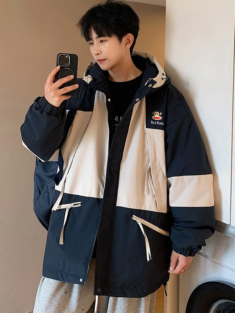 

PaulFrank Men's Thiened Cotton Jaet Winter Warm Buxom Monkey American Sle Loose Fit Anti-Cold Youthful ular Polyeste...