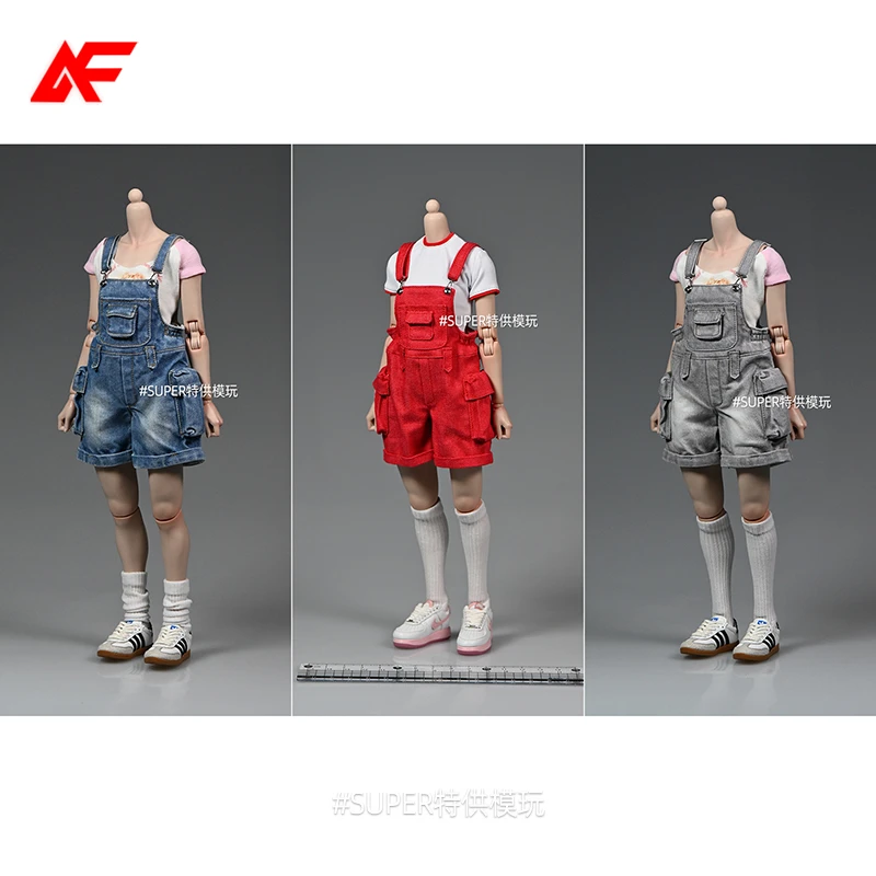 1/6 Scale Cargo Jeans Suspenders Shorts Fit For 12'' TBL PH JO World Box Female Action Figure Body Dolls