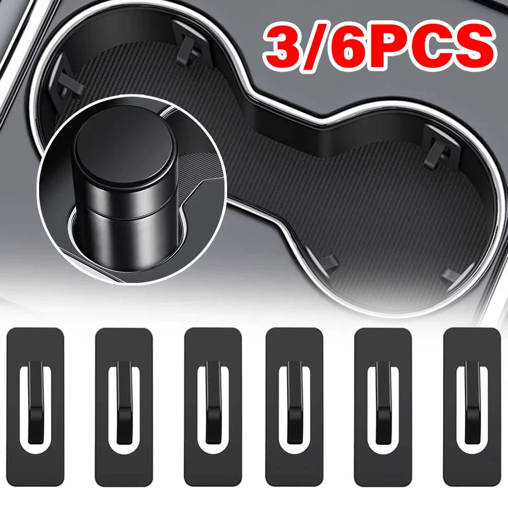 Car Cup Holder Limiter Fixing Clip Self-adhesive Universal Auto Water Cup Slot Limit Pad Car Bottle Console Slot Slip Limiter