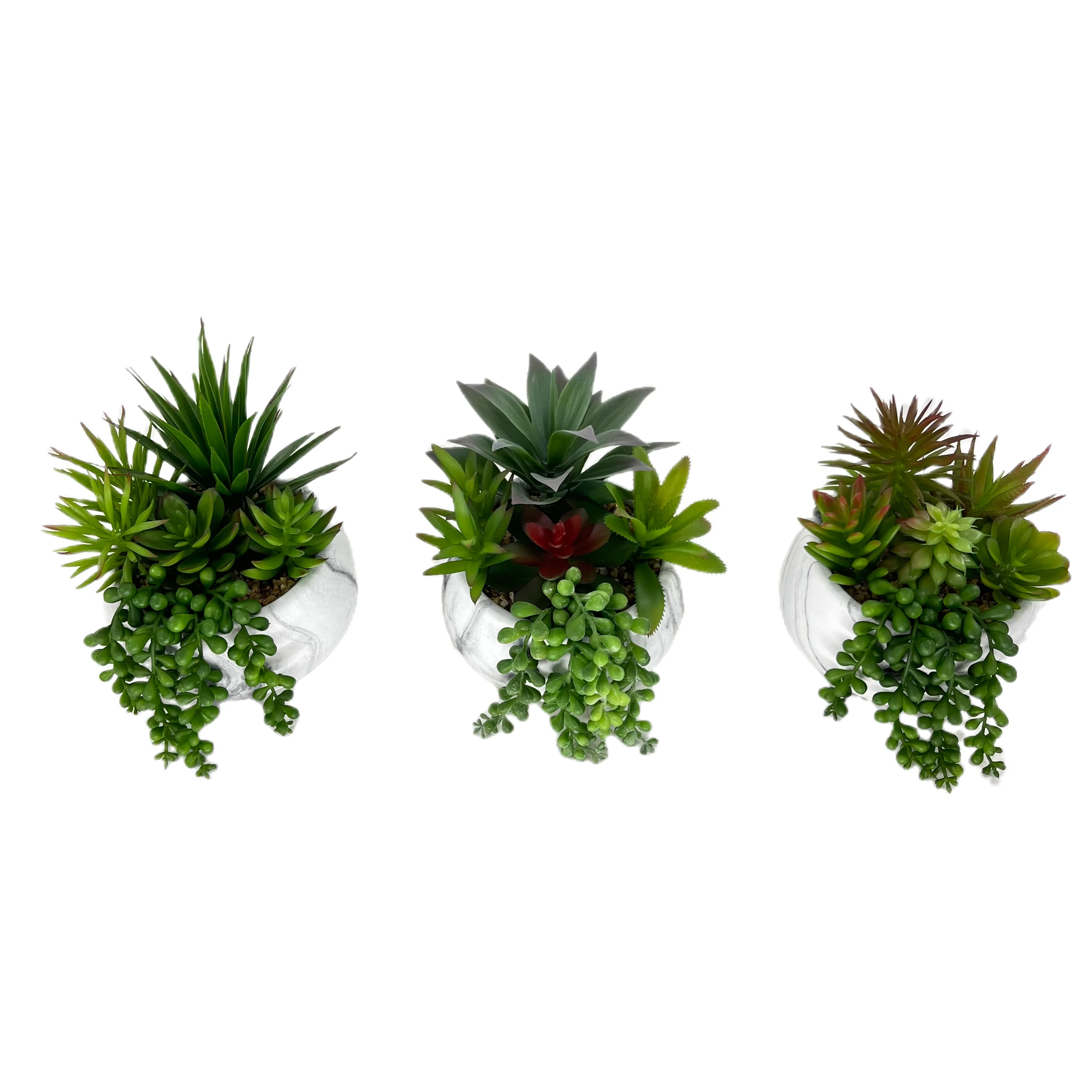 HXGYZP Artificial Plant Potted Creative Mixed Succulent Plants Bonsai Ornaments Home Living Room Office Desktop Decoration Gifts