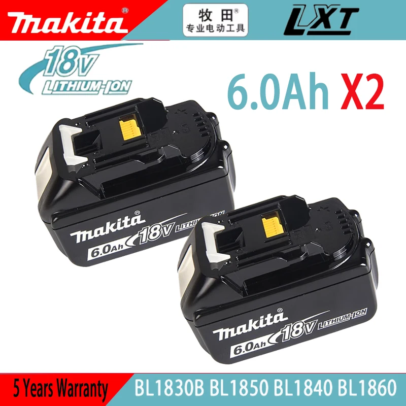 

100% original latest Makita 18V 3Ah/5Ah/6.0Ah/9Ah rechargeable battery with charger, suitable for Makita BL1830 BL1830B BL1840 B