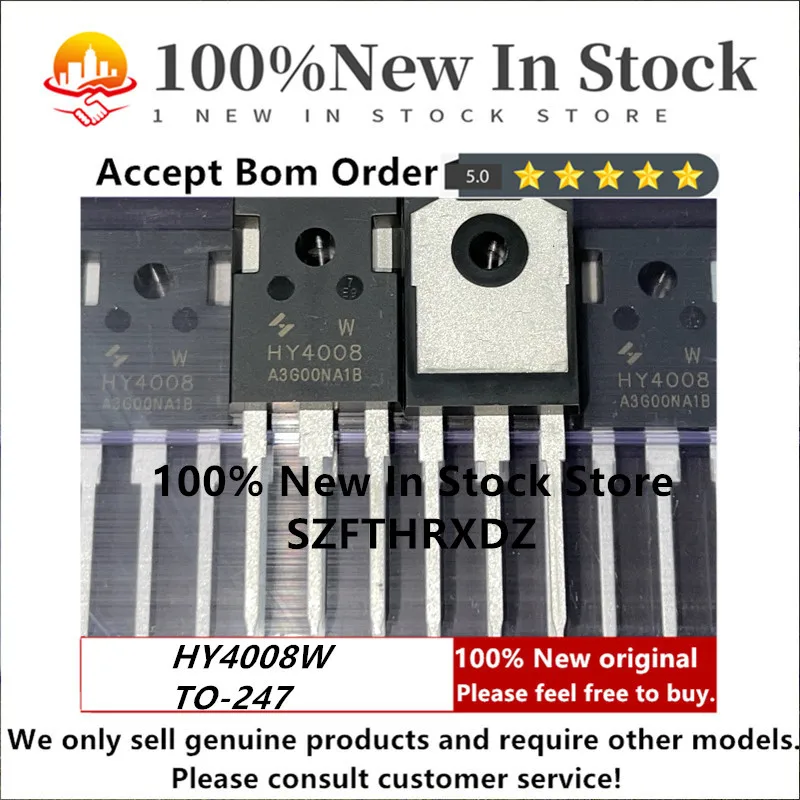 100% NEW ORIGINAL HY4008W TO-247 HY4008 TO247 Trans MOSFET 80V 200A 2.9mΩ