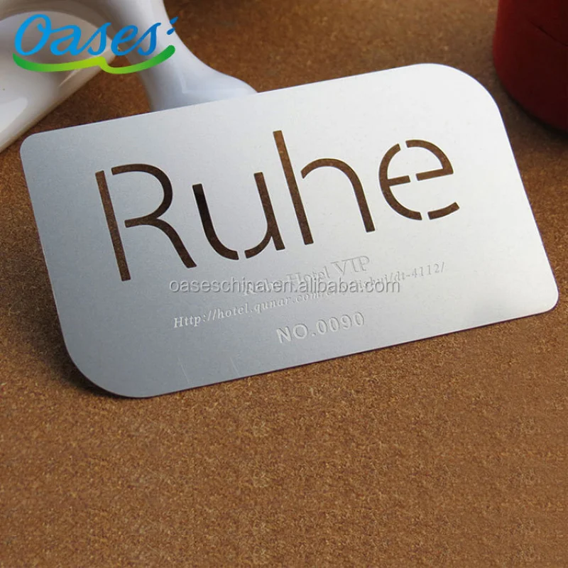 piecesCustom metal plates business card shape invitation cardCustom