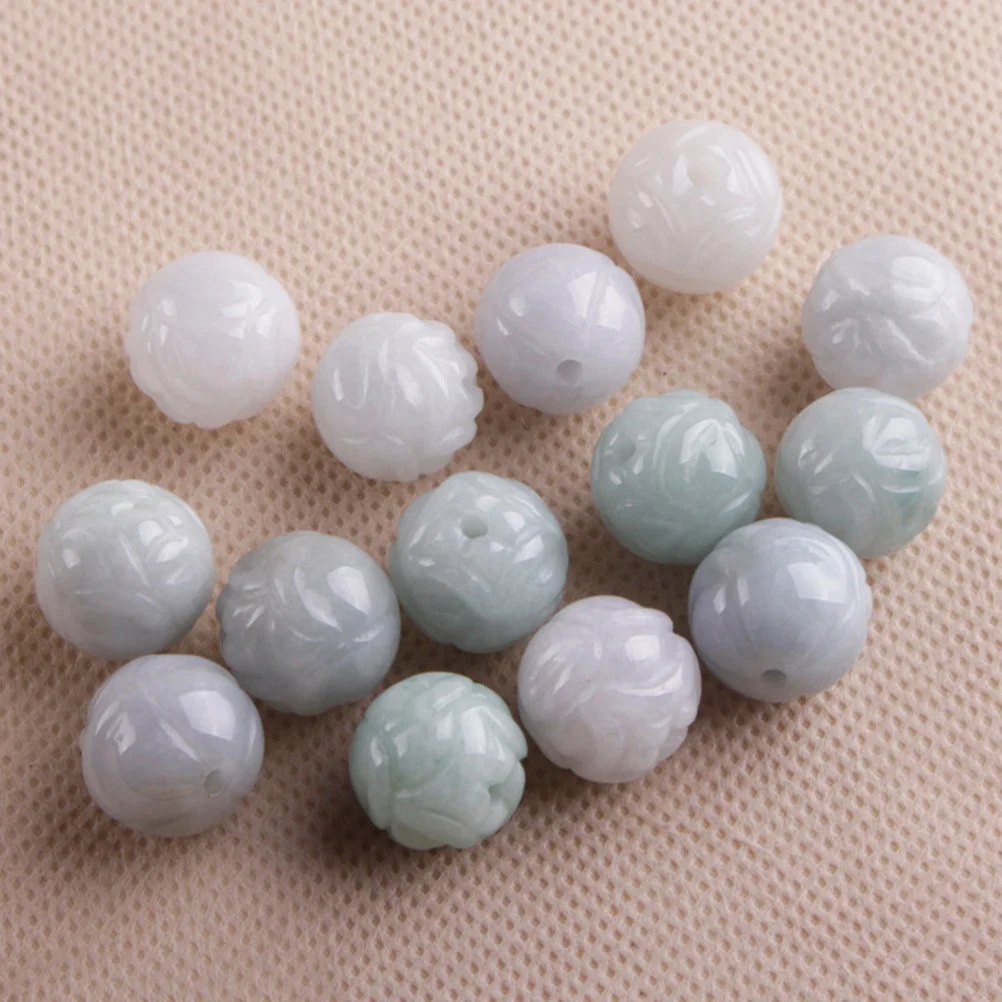 

10 PCS Gemstone Beads Jewelry Making Supplies Lotus Flower for Loose Gemstones Supply