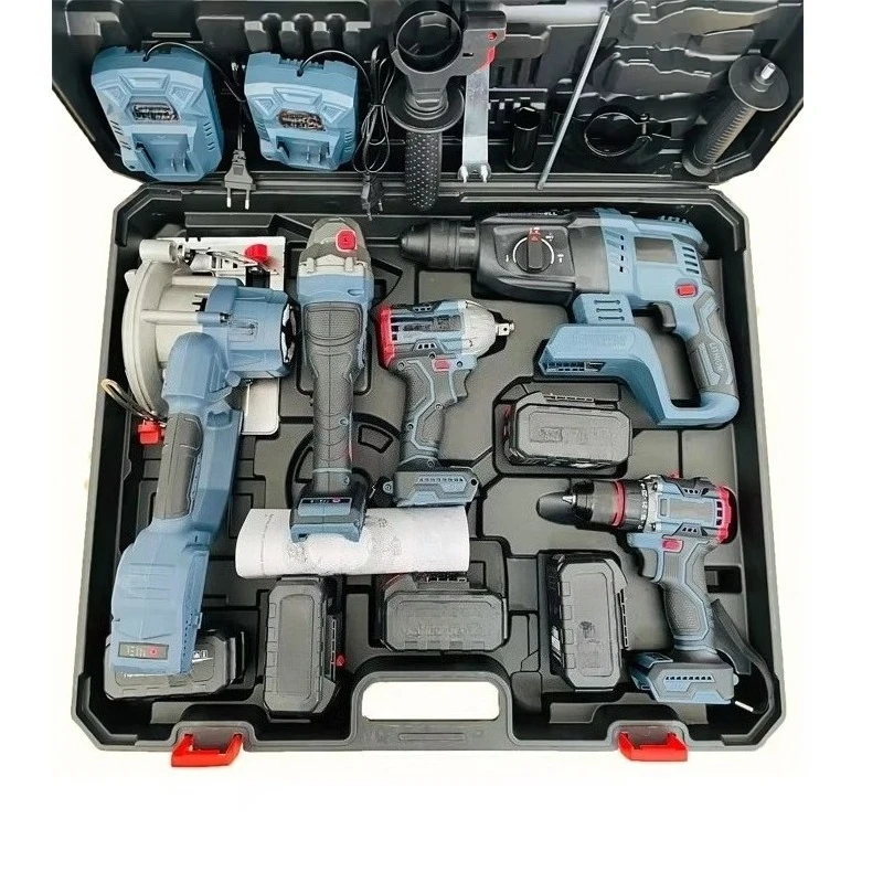مجموعة أدوات الطاقة اللاسلكية 5 في 1 بدون فرش، بطارية ليثيوم، مجموعة أدوات الطاقة اللاسلكية