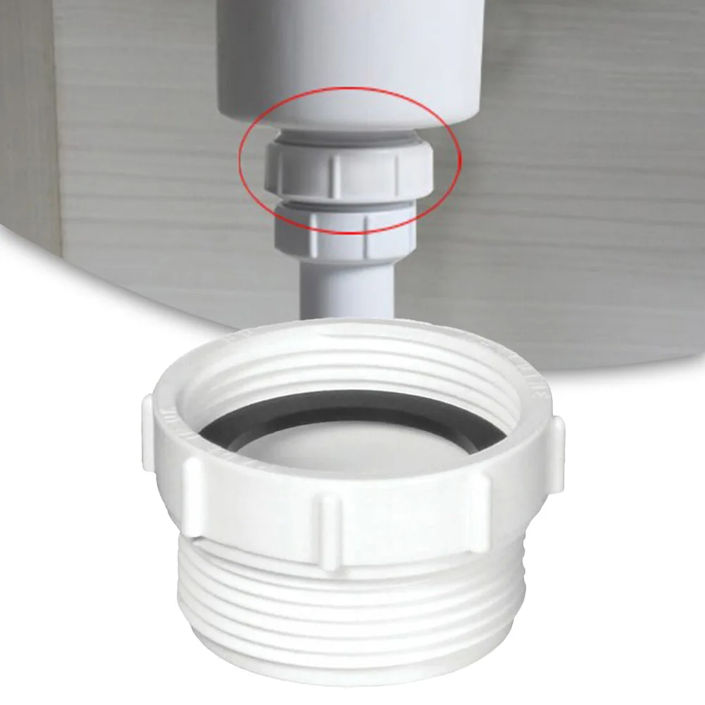 Adaptador de Ralo para Pia de Cozinha, Extensão de Sifão de Resíduos 1-1/4" a 1-1/2" para Banheiro, Chuveiro e Pia de Cozinha, Acessórios de Rosca para Conexão