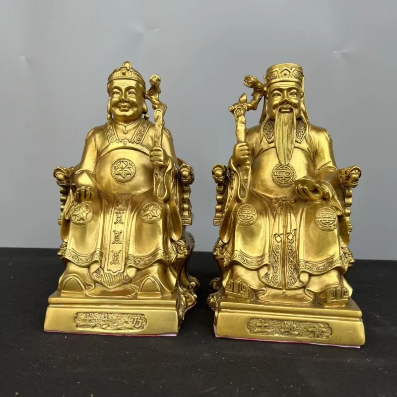 Bronze statue of the God Earth Goddess, auspicious and virtuous deity, large new model for home worship