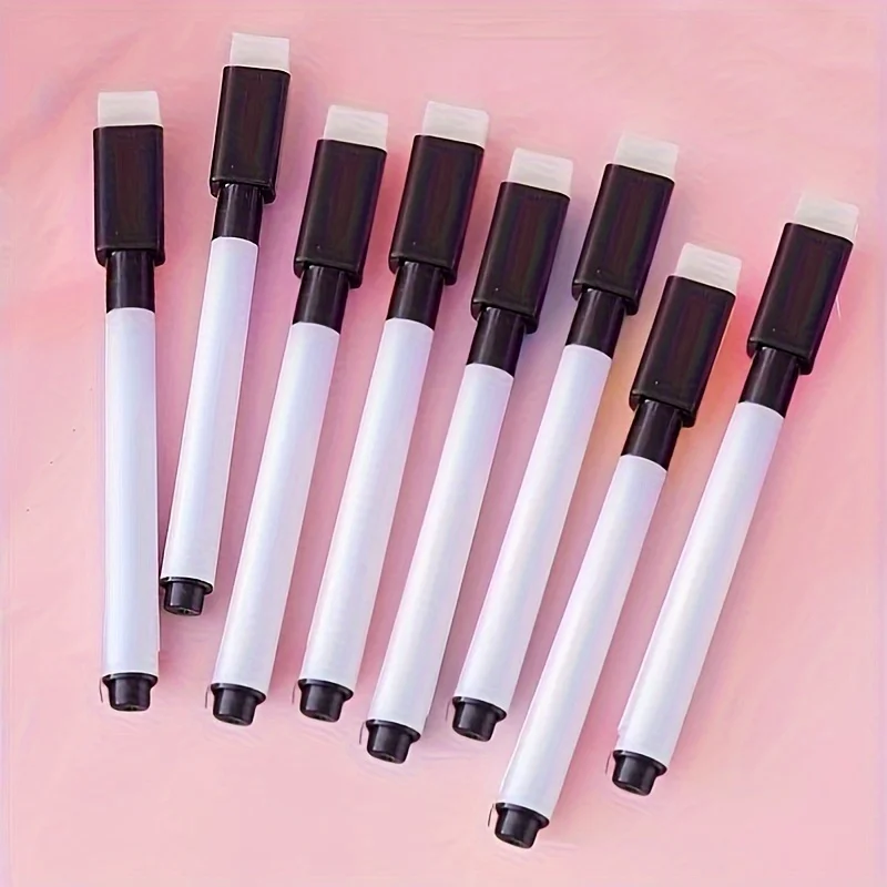 10 Pcs Whiteboard Pen Black Ink Erasable Marker Office School Stationery Supplies