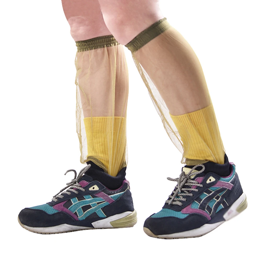 

2 Pairs Anti-bite Pants Leg Cover Foot Mesh Net Hiking Protector Man