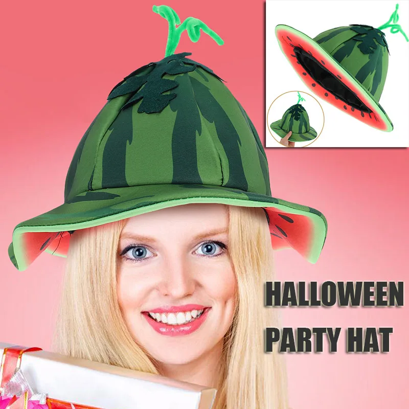 

Funny Watermelon Hat Party Dress Up Plush Fruit Costume Headwear For Kids Adults Birthday Carnival And Christmas Events