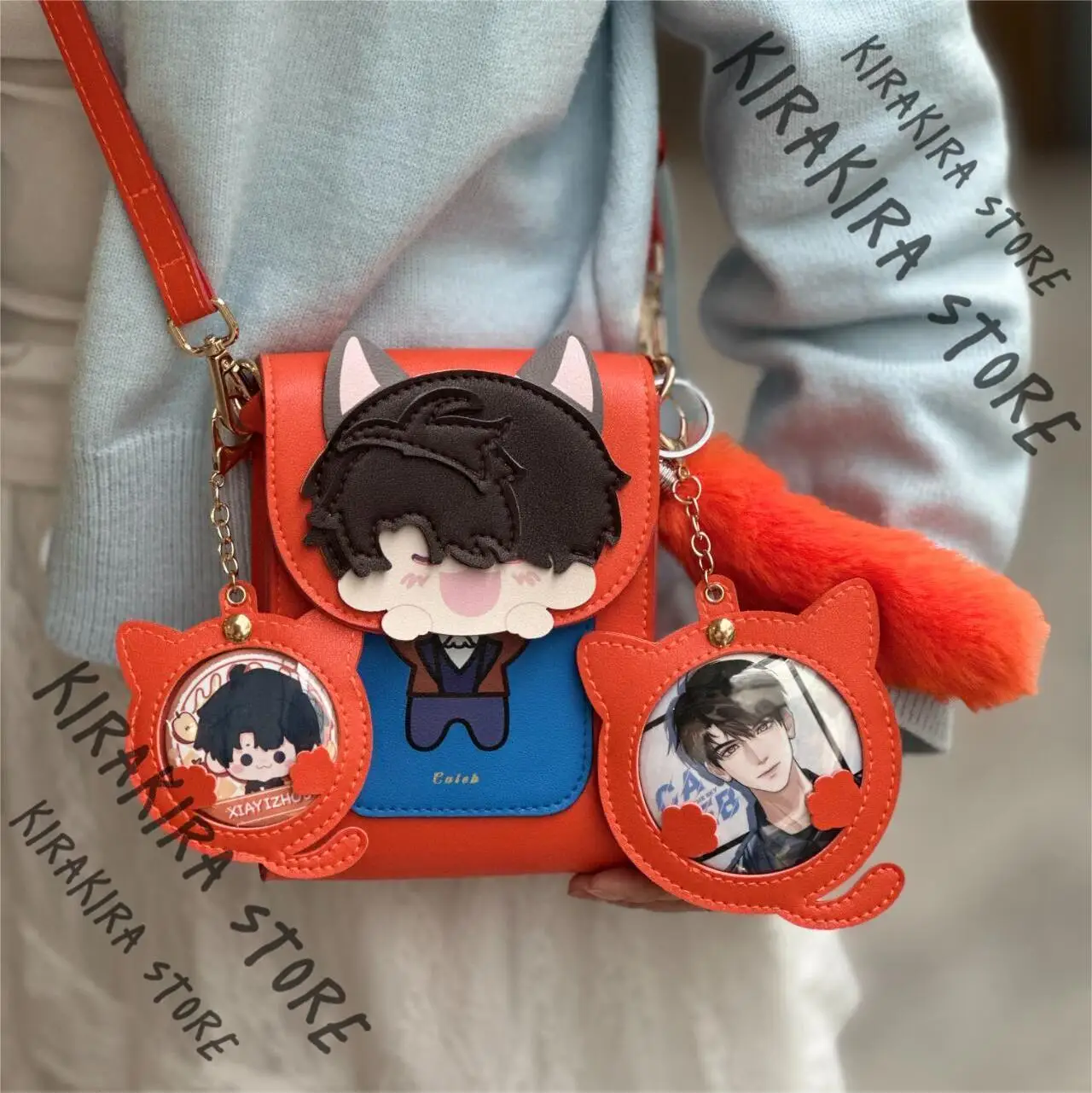

Love and Deepspace Sylus Mobile Phone Bag Zayne Xavier Cellphone Pouch Rafayel Caleb Crossbody Mini Loose Change Shoulder Bags