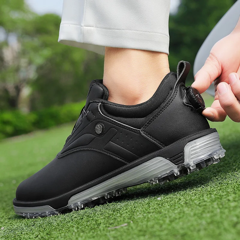 Golf shoes casual sports shoes men's breathable four season fashion outdoor non slip comfortable rotating button motion shoes