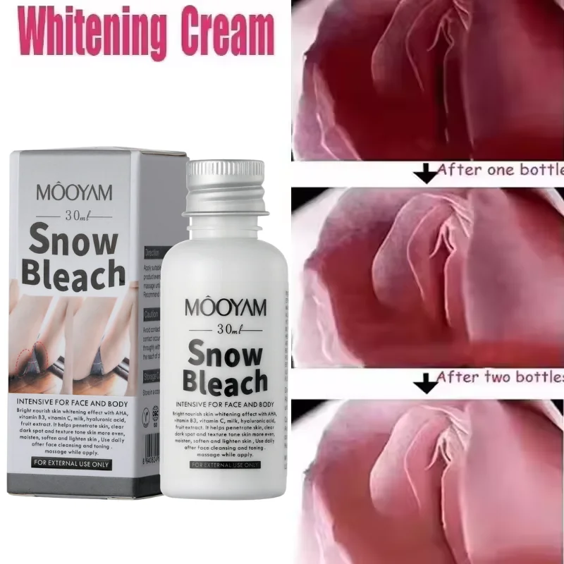 Remove Melanin Body Whitening Snow Bleach Cream Brighten Underarm Elbow Knees Joint Lighten Intimate Part Thigh Inner Dark Spot