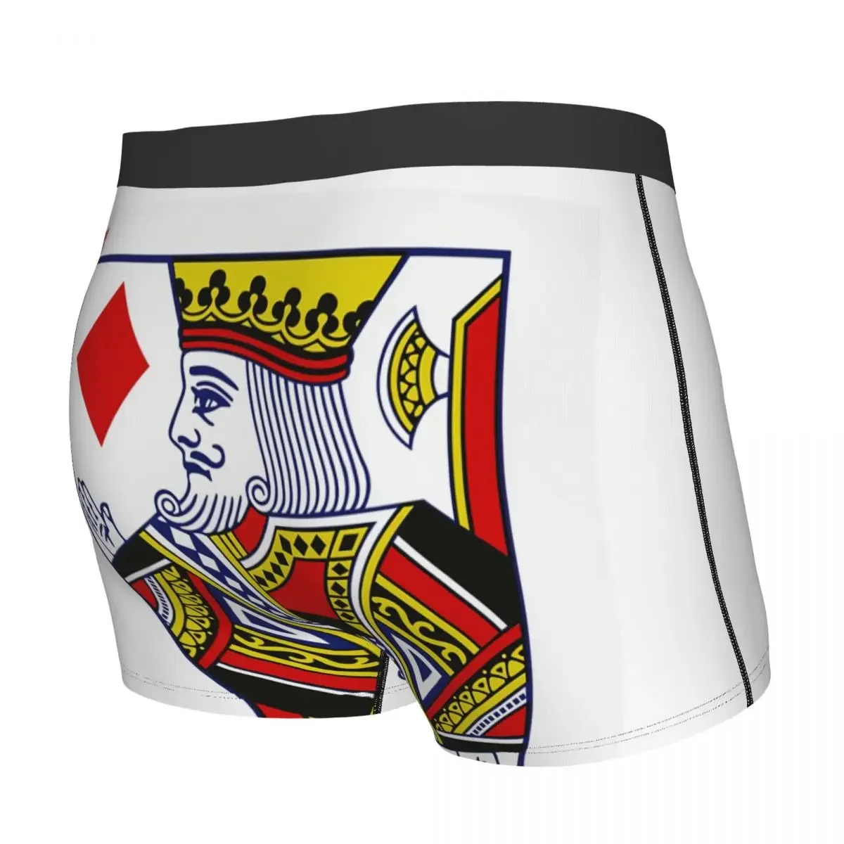 Mutande per carte da gioco King Of Diamonds mutandine traspiranti intimo maschile pantaloncini stampati slip Boxer