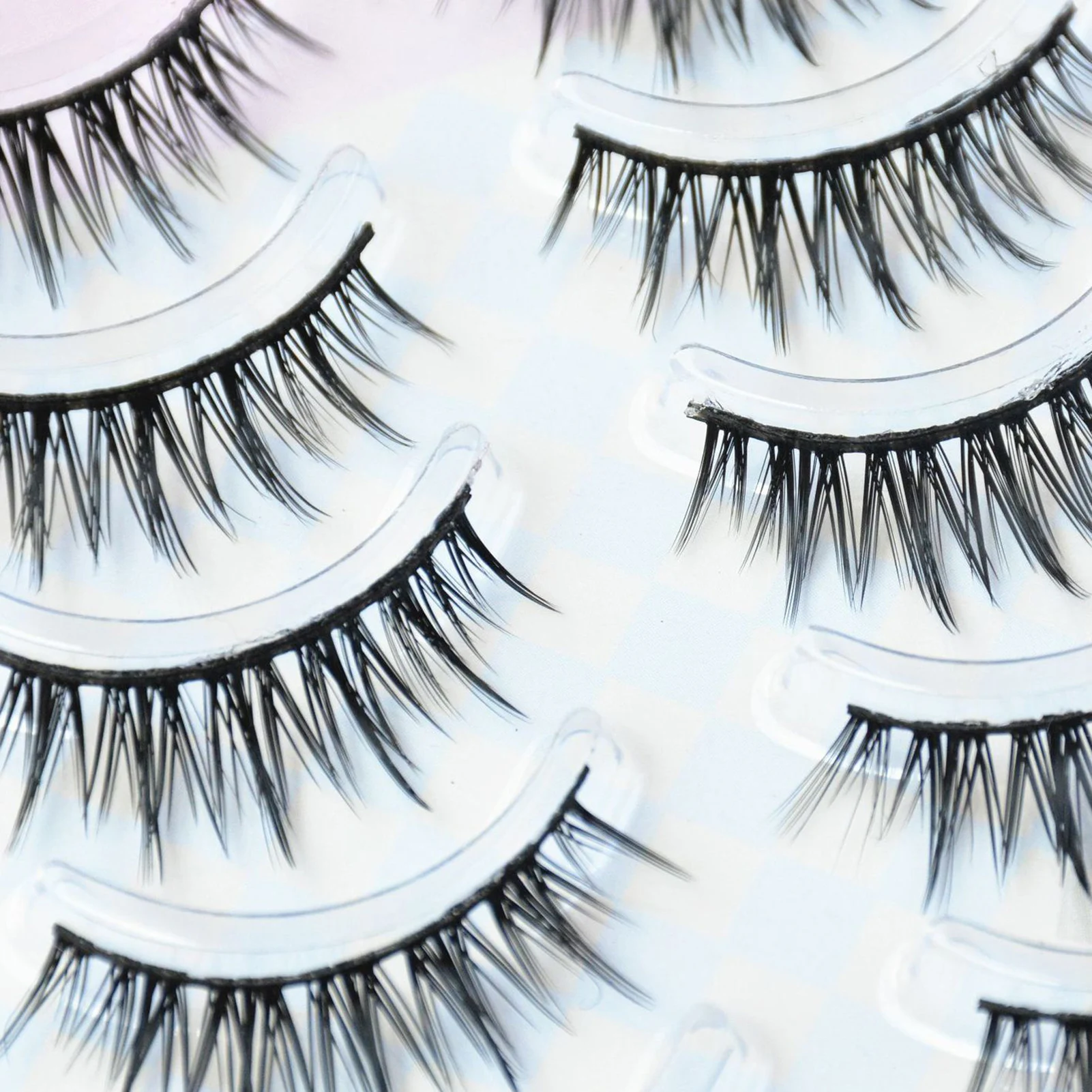 ขนตาปลอมแบบเต็มแถบ DIY สไตล์มังงะ ขนตาปลอมแบบโค้งงอนสไตล์เกาหลี ขนตาปลอมธรรมชาติ ดูหนาแน่น สำหรับผู้หญิง