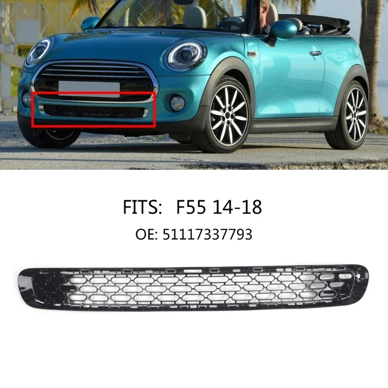 

Car Automotive Exterior Front Grill Panel Insert Part Suitable For MINI F55 F56 F57, Excludes S Variants OEM 51117337793 D7YA