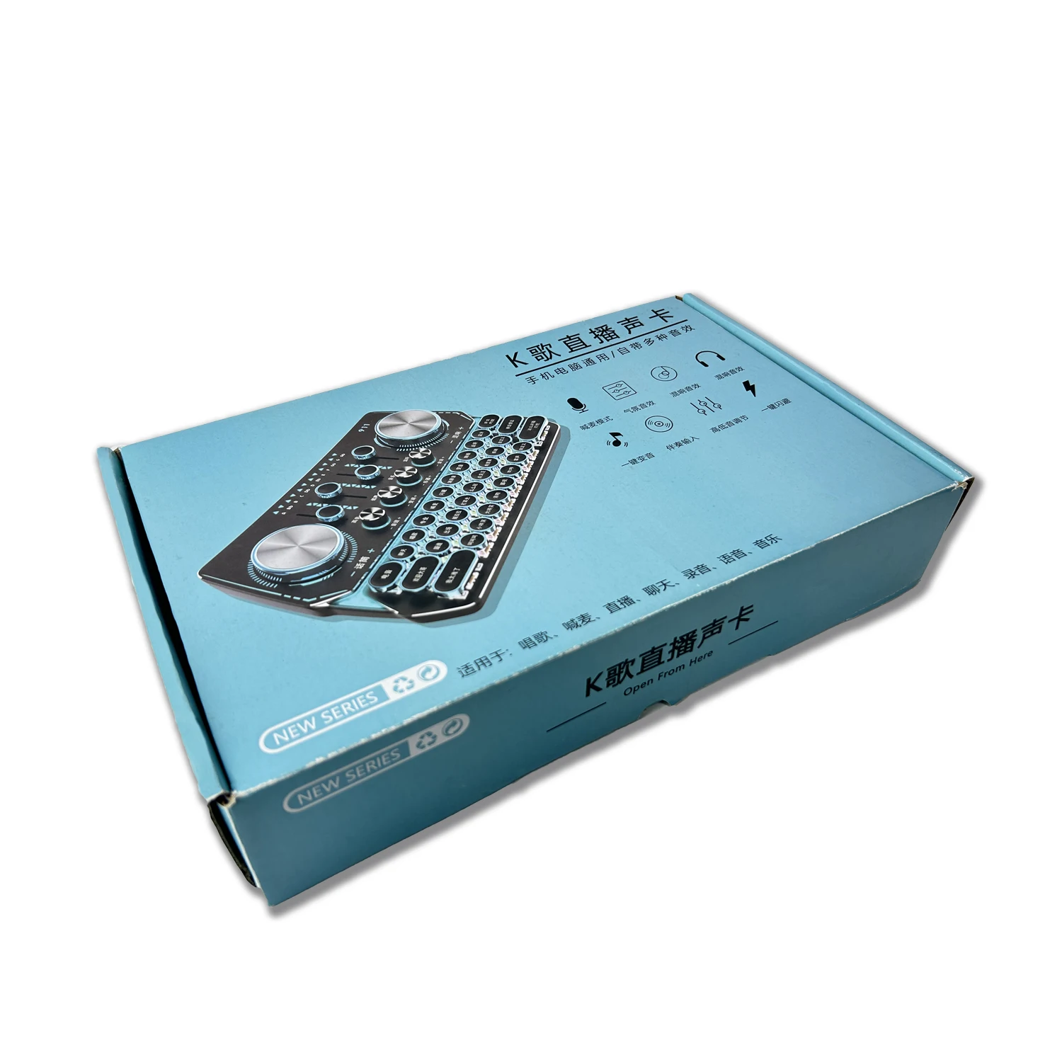 GAX-911 بطاقة الصوت الخارجية الغناء المباشر OTG الهاتف المحمول الكمبيوتر تسجيل عالمي مجموعة بطاقات الصوت الداخلية والخارجية