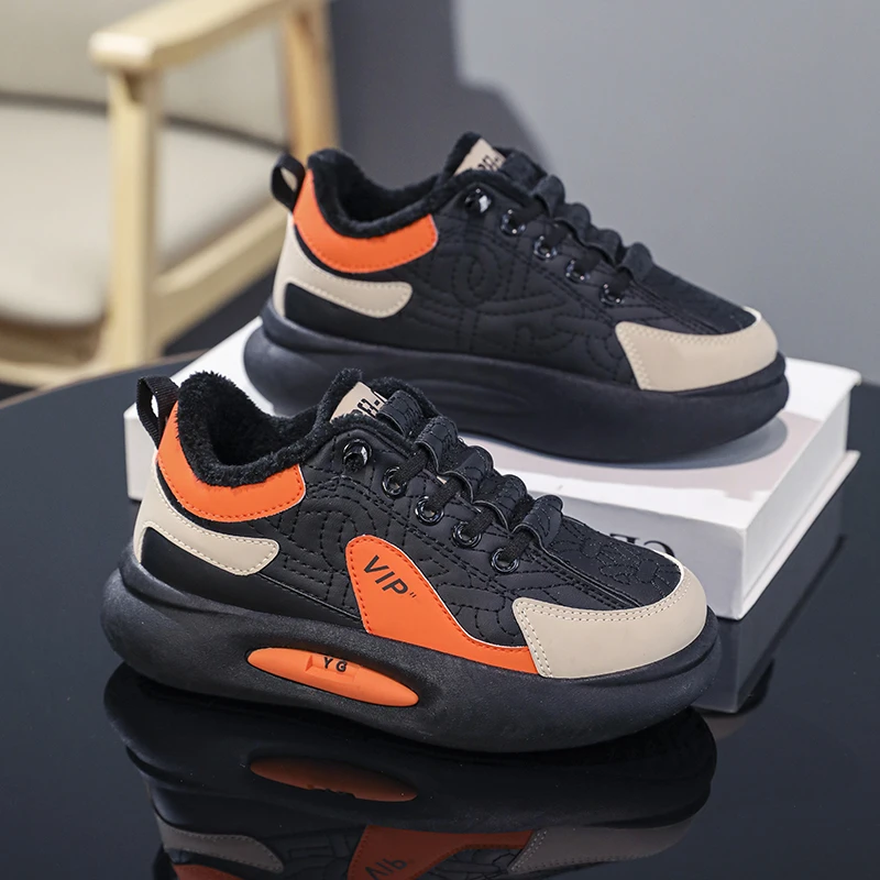 Scarpe sportive in velluto per bambini scarpe Casual traspiranti A/Gan scarpe in cotone con suola spessa scarpe da uomo e da donna scarpe da ginnastica di taglia media
