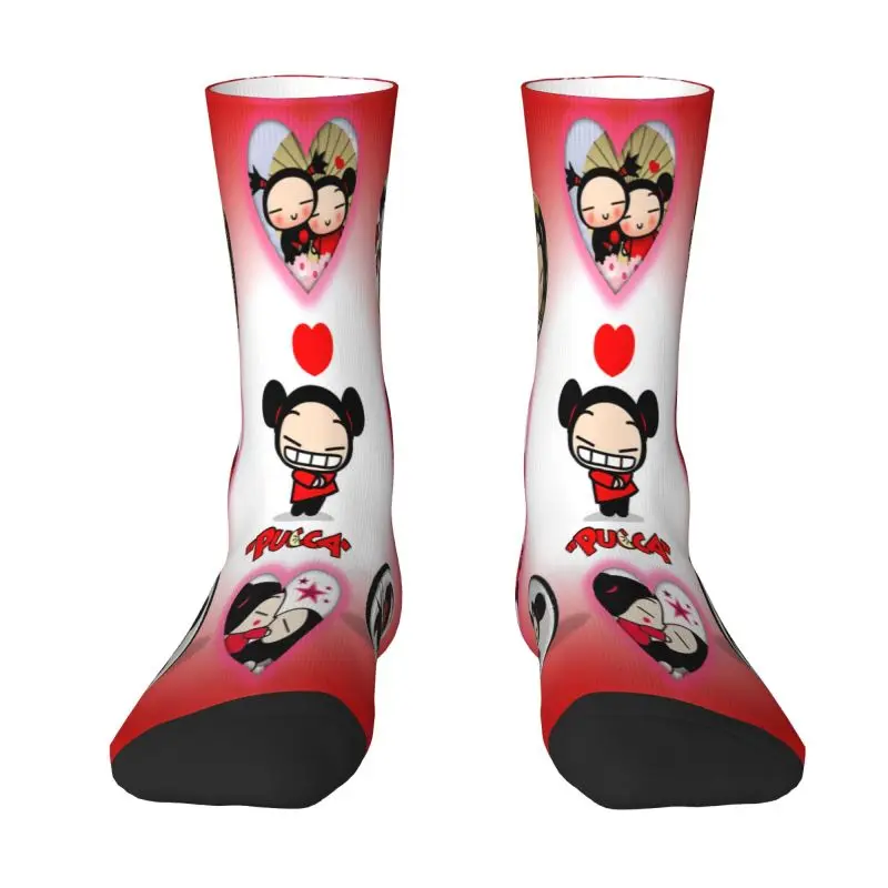 

Cute Cartoon Anima Pucca Socks Women Men Warm 3D Print Sports Basketball Crew Socks