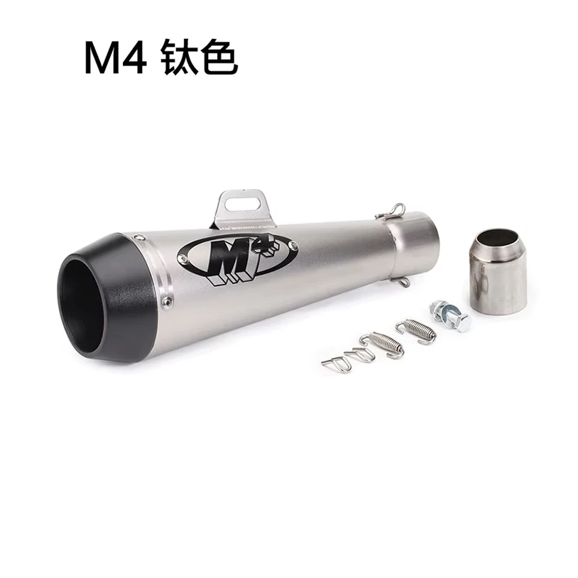 Für Roller Motocross Dirt Bike Moto 300cc 600cc 1000cc 51MM Motorrad Auspuffrohr M4 Escape GP Moto Topf schalldämpfer Slip auf