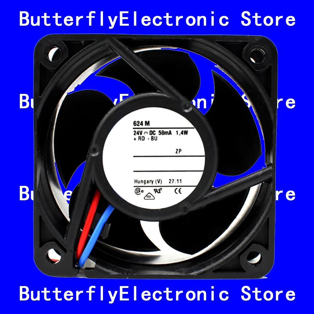 

NEW ORIGINAL 624M 624 M 24VDC 58mA 1.4W COOLING FAN 6025 6CM 60*60*25MM