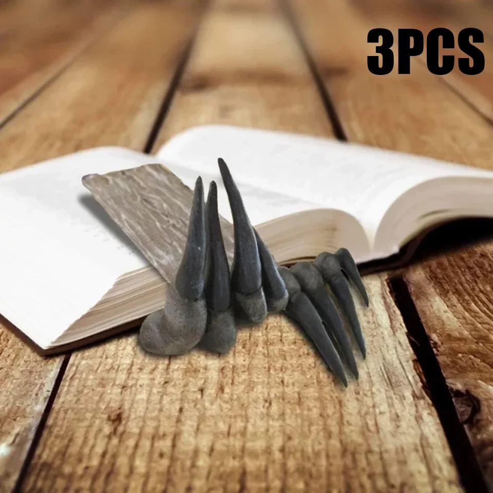 Halloween Claw Bookmark Terrifying Devil Claw Office Desktop Decoration Resin Craft Ornament Halloween Home Decoration