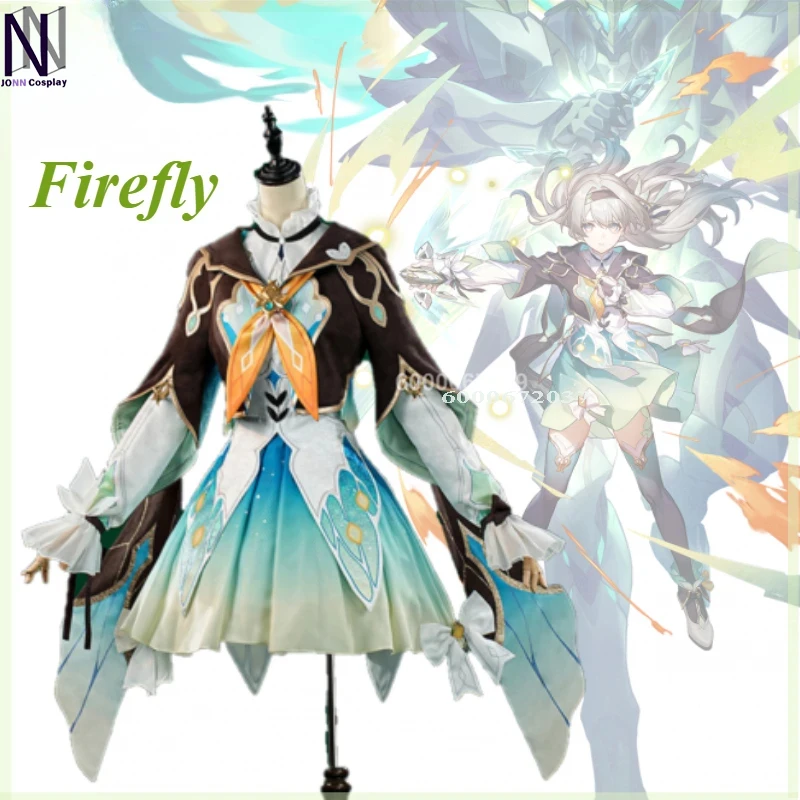 Game Honkai Star Rail Firefly Cosplay Costume  Sweet Nifty Lovely Uniform Dress Game Role Play Halloween Carnival Party Clothing