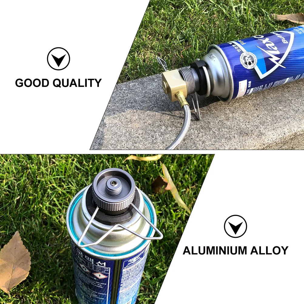 

Gas Tank Stove Connector Lightweight Portable Camping BBQ St Stable Support Stove Connector Head Practical Function