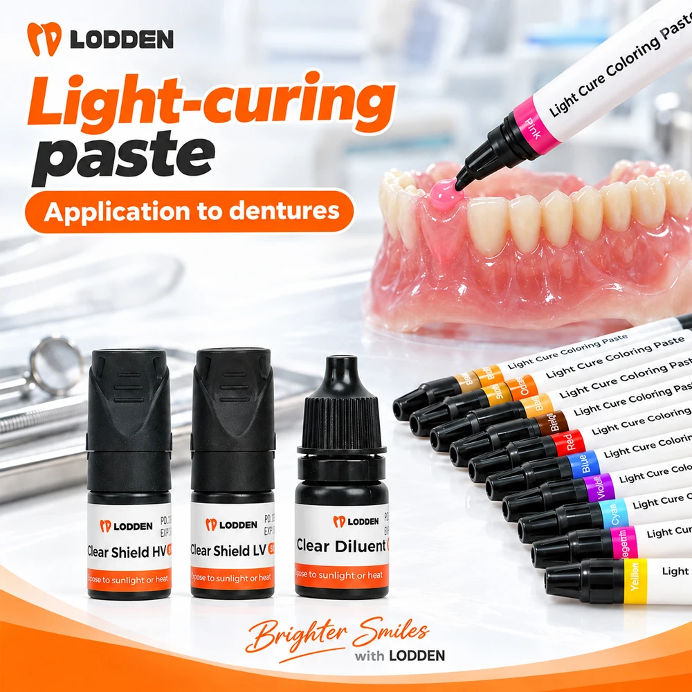 LODDEN Light Cure Coloring Paste Dental Aesthetic Characterisation for PMMA PEEK 3D Print Composite Resin 15 Shades