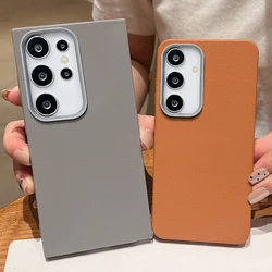 Case For Samsung Galaxy A34 A14 A56 A55 A54 A15 A26 A16 A53 A36 S25 S24 S23 S22 Ultra Plus S24 FE Leather Texture Phone Cover