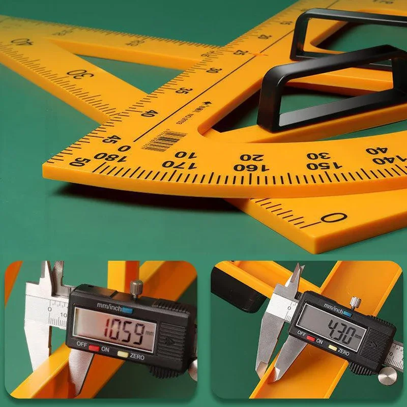 Large magnetic triangle set for teaching compass protractor Special magnetic triangle blackboard for teachers to draw circles.