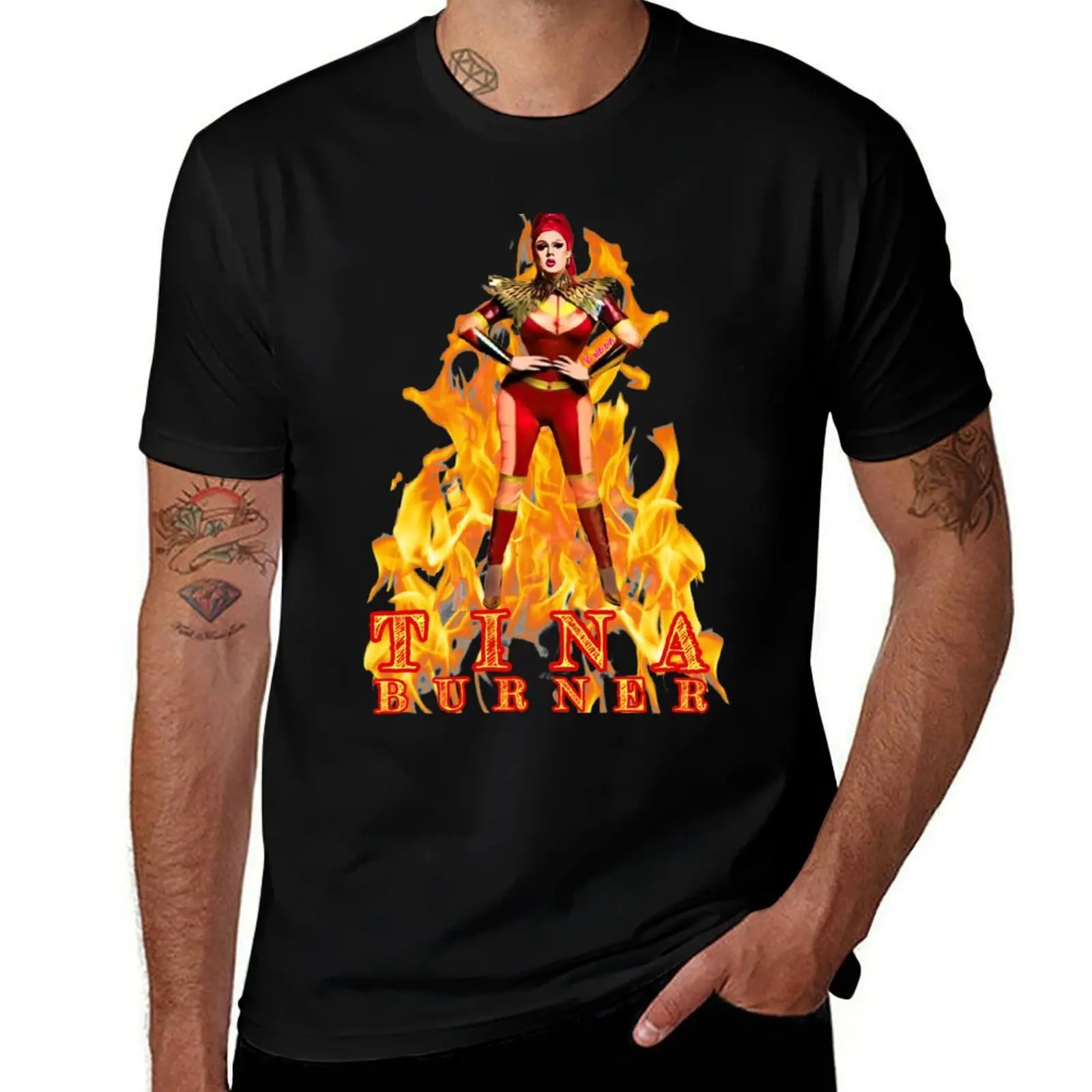 

Tina Burner T-Shirt t shirts for man slim fit cotton t shirts man 100% T-Shirt
