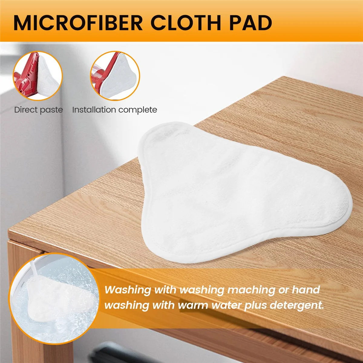 10 عبوات من وسادات القماش المصنوعة من الألياف الدقيقة لممسحة البخار البديلة لسحب مثلث H2O Mop X5