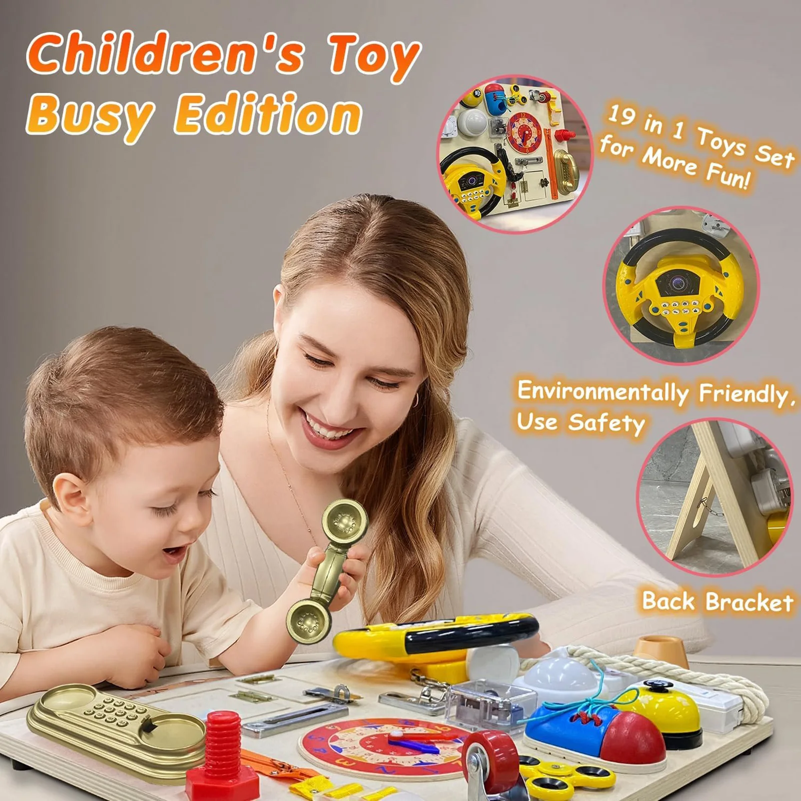 Atividade sensorial multifuncional da criança, brinquedo de aprendizagem da placa sensorial das crianças tamanho grande crianças placa de atividade de madeira brinquedo de aprendizagem