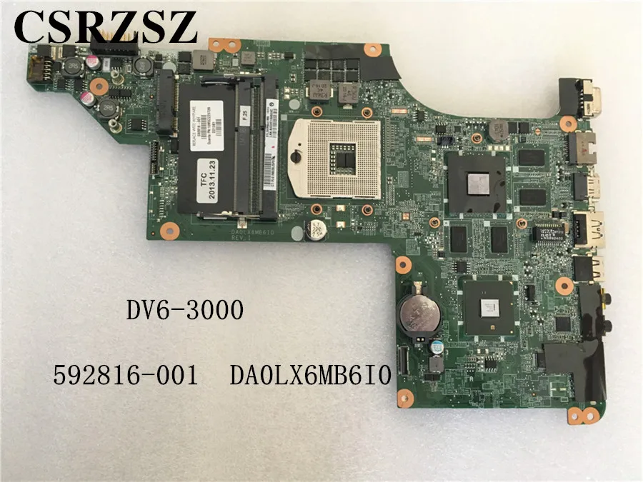 

For HP Pavilion DV6-3000 Laptop motherboard 592816-001 592816-601 DA0LX6MB6I0 Mainboard Tested work