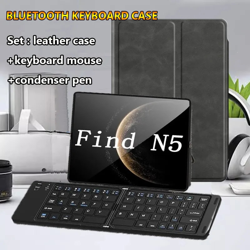 

Складной держатель для беспроводной клавиатуры Bluetooth для OPPO Find N5 N3 5G N 2N для OnePlus Open Keyboard Mouse Condenser Pen