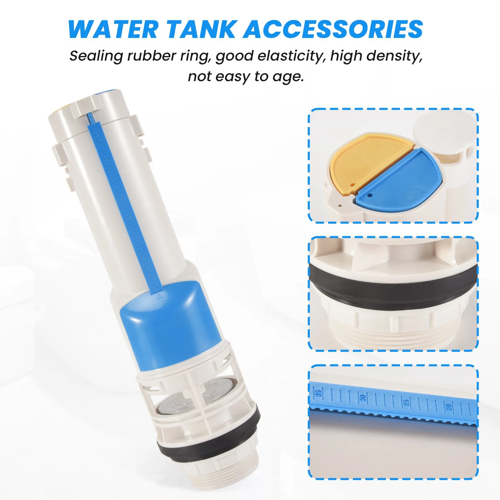 

Multifunction 3X Split Toilet Drain Valve Two-Button Toilet Water Outlet Valve Dual Flush Fill Water Tank Accessories