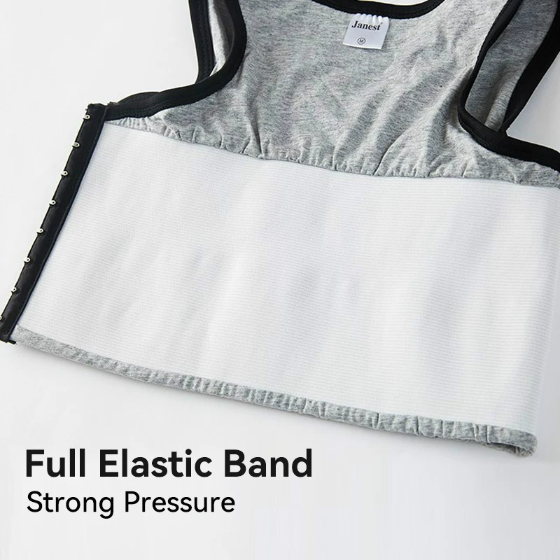 Full Bandage Chest Binder Breast Binder 3 Rows Buckle FTM Bra Lesbian Tomboy Trans Binder Sports Bra For Women