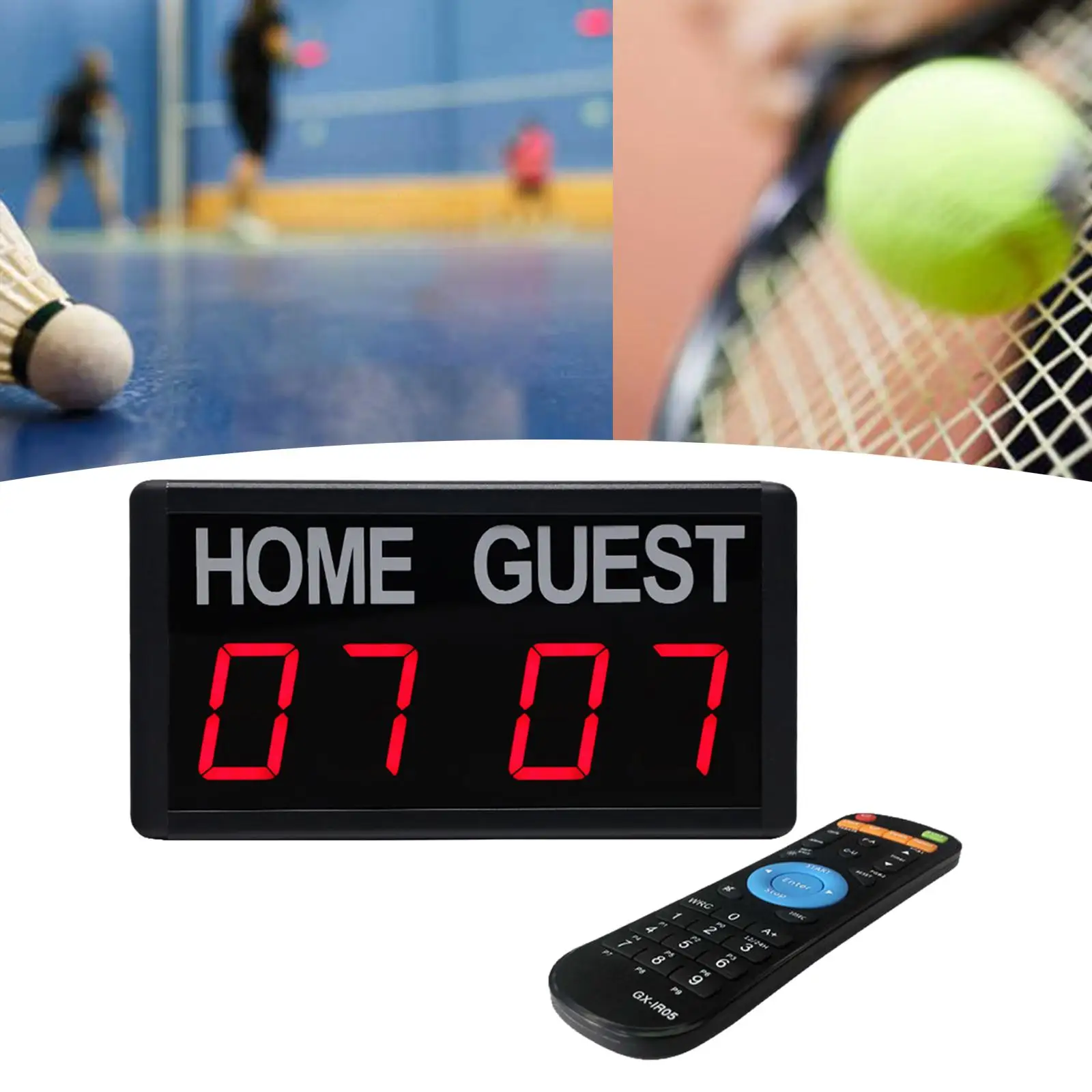 Tragbare elektronische Anzeigetafel, Wandhalterung, Gehäuse aus Aluminiumlegierung, Basketball, Fußball