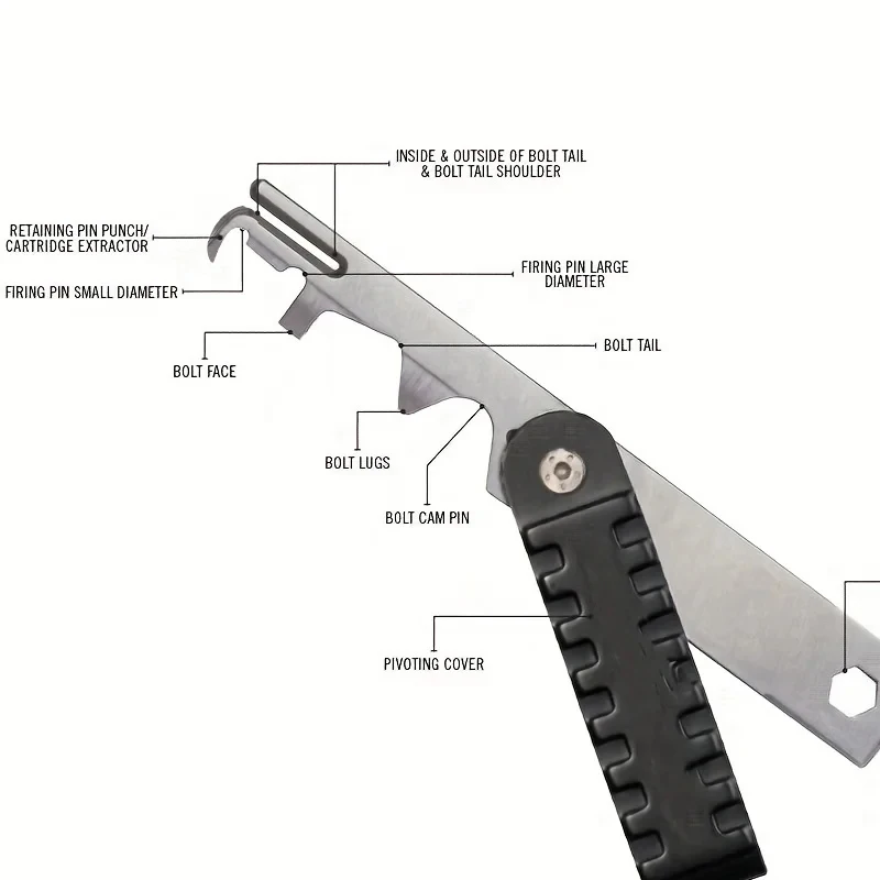 Kit de limpeza de parafusos para AR 15 AR-15, M4, BCG, ferramenta de remoção de carbono, raspador M16 Rifle, 223/5.56 AVAR15S, acessórios de arma