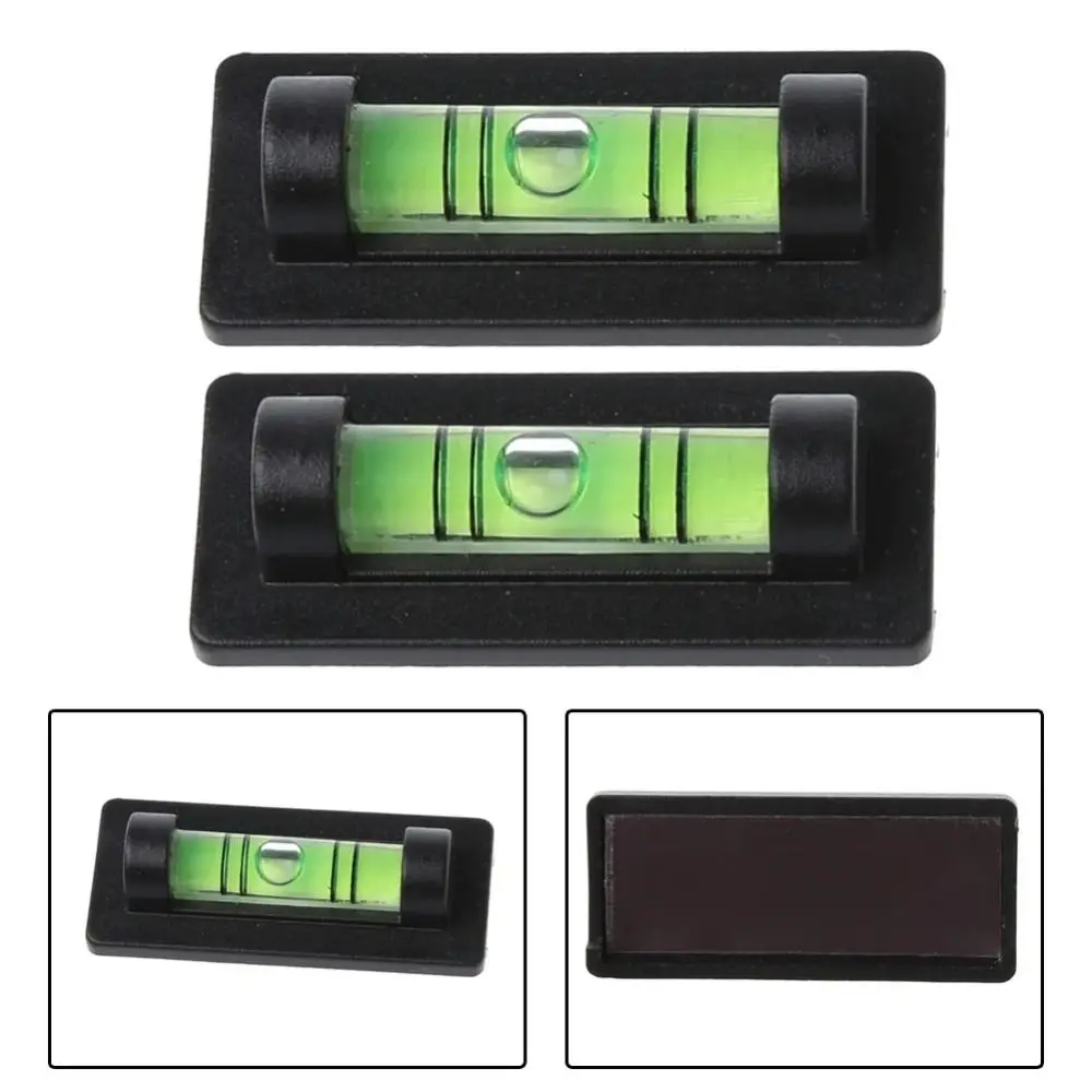 3PCS Cylindrical Bubble Spirit Level Plastic With Magnetic Base Measuring Level Gadget Mini Measuring Tools Level Indicator