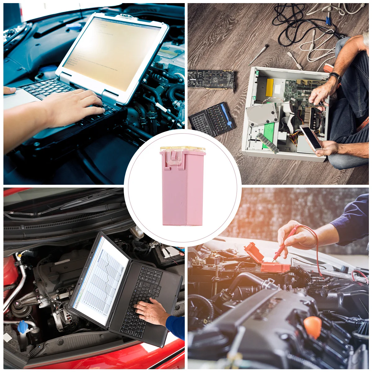 

8 pcs Micro Mini Box Shaped Fuse 30A 20A 15A 10A For Ram Truck Automotive System Replacement Durable Blade Fuse Kit