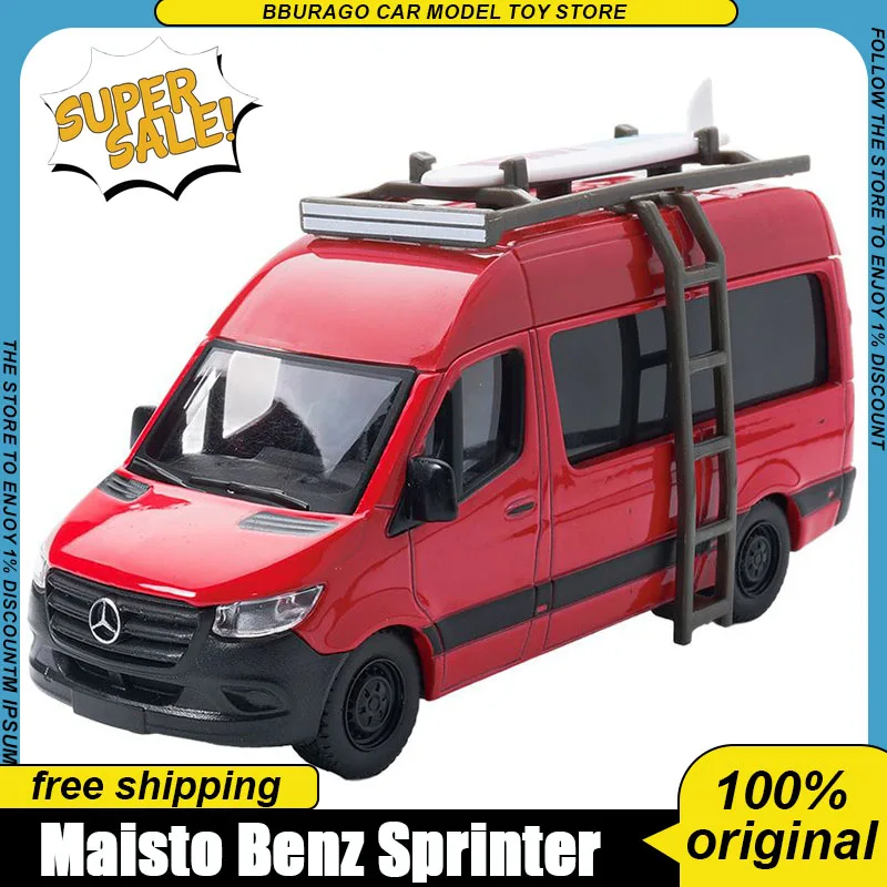 

New In Stock Maisto 1:64 Benz Sprinter Alloy Miniature Diecast Model Benz Mpv Sprinter Car Model Toys Ornament Kids Gift