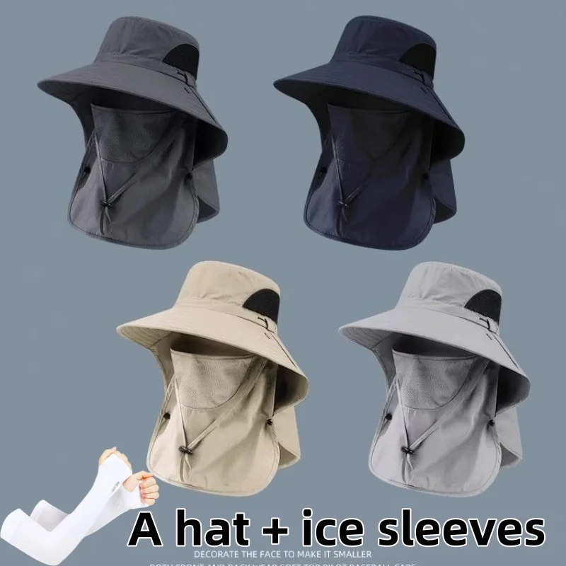 

Fishing Cap Summer Sun Hats UV Protection Outdoor Hunting For Men Women Hiking Camping Visor Bucket Hat Neck Flap Fisherman Hat