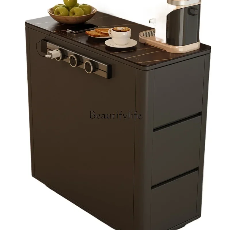 

Household Movable Dining Table Integrated Stone Plate Meal Side Guide Table Cabinet