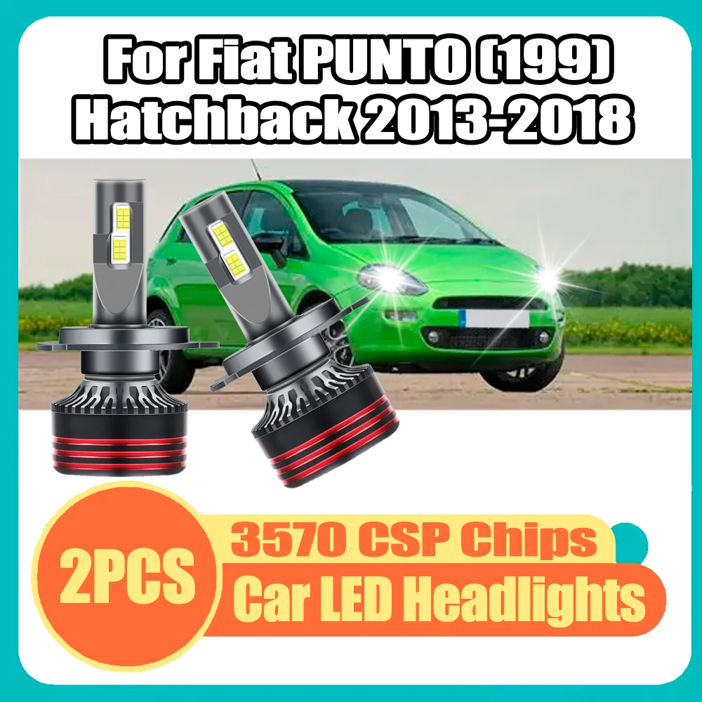 

2PCS 150W CSP Chips 30000LM High Power Auto Headlamps 6000K Super White Car Headlights For Fiat PUNTO (199) Hatchback 2013-2018