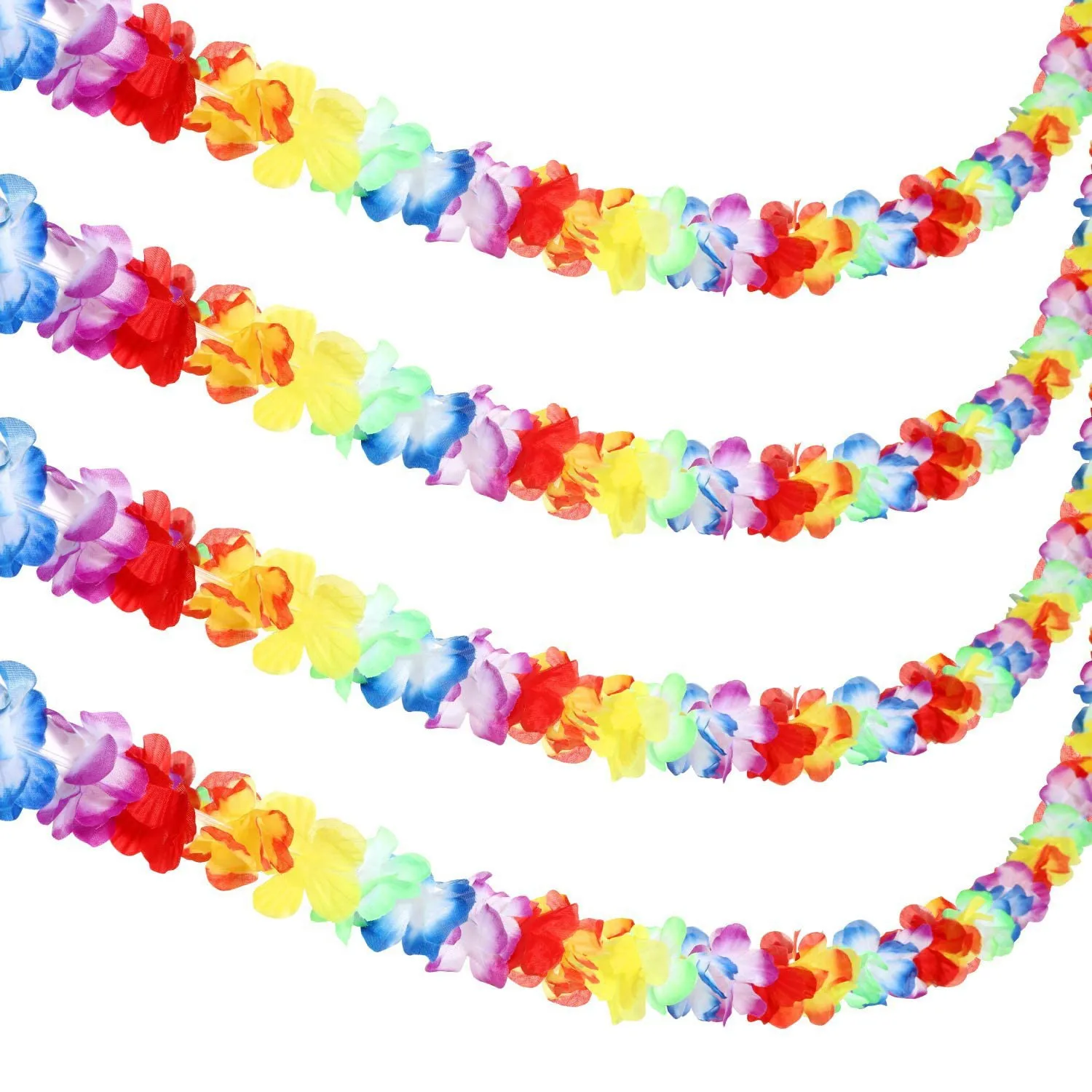 Plastic Flower Lei Garland/Hawaiian Floral Border/Luau Party Flower Garland/Hawaiian Party Garland/Luau Party Decoration