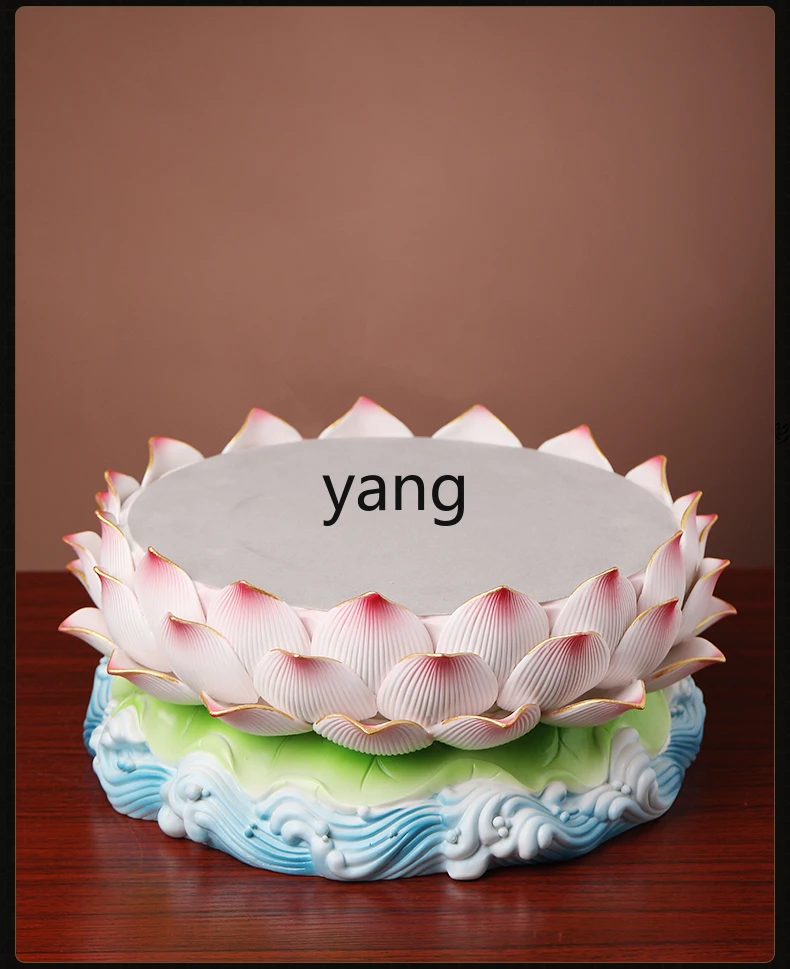 CX seat lotus base raised Guanyin Bodhisattva base round table offering Buddha statue