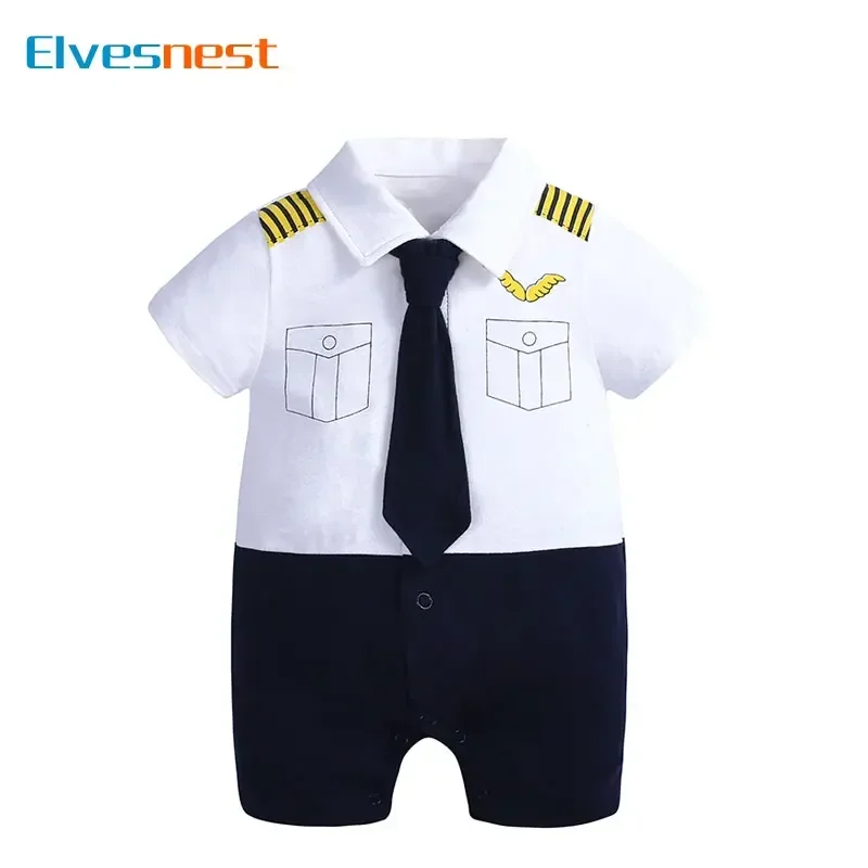 

Summer Newborn Baby Clothes Girls Romper Cotton Short Sleeve Bow Tie Boys Rompers Cartoon Baby Girl Clothes 3-18 Months